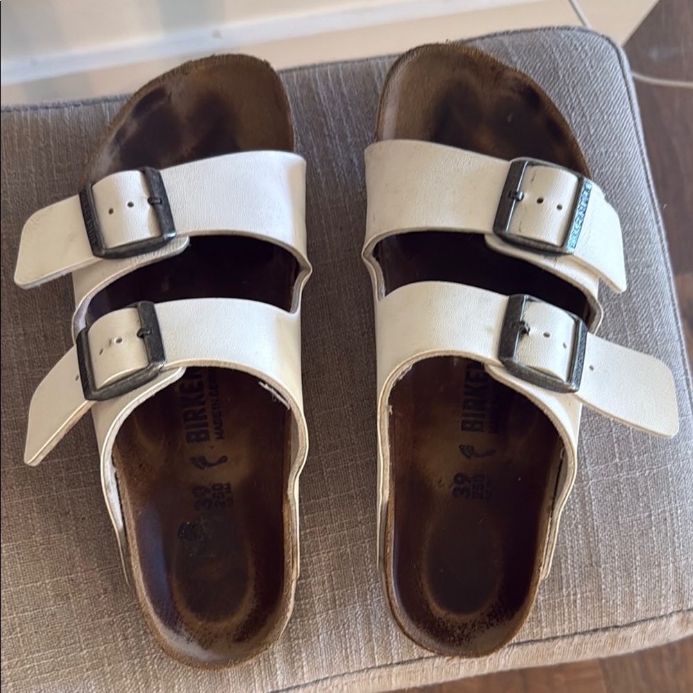 Birkenstock white women’s sandals